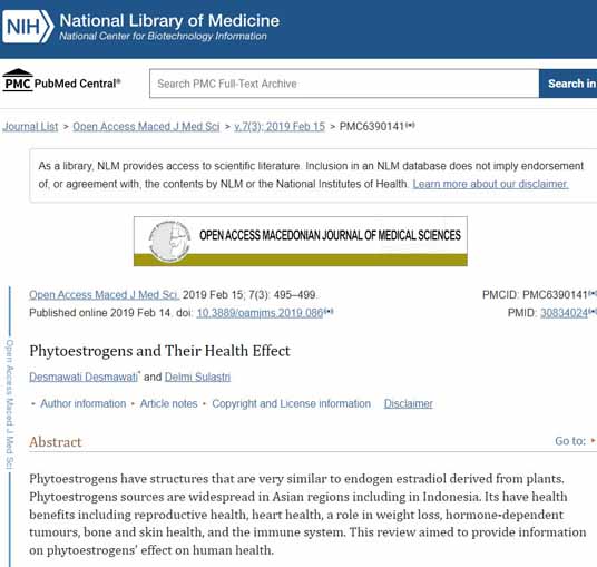 Phytoestrogens and Their Health Effect