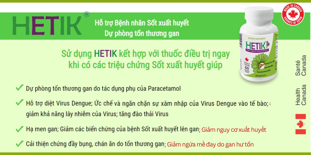 Sốt xuất huyết dự phòng tổn thương gan