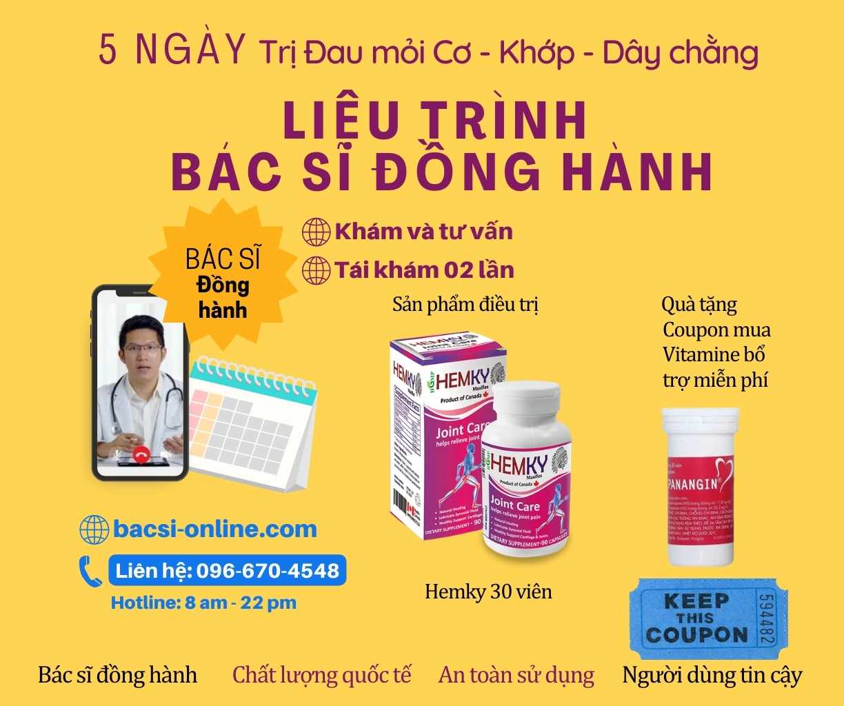 05 ngày Trị Đau mỏi Cơ - Khớp - Dây chằng Bác sĩ đồng hành