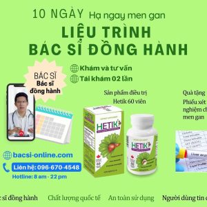 10 ngày Hạ ngay men gan Liệu trình Bác sĩ đồng hành