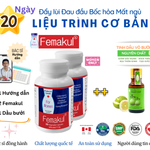 20 ngày Đau đầu bốc hỏa Mất ngủ Liệu trình cơ bản Giảm 15%
