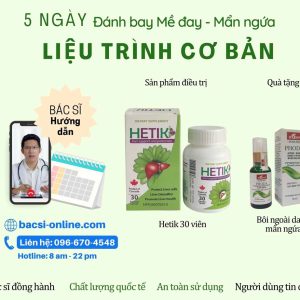 HETIK 5 ngày Mề đay Mẩn ngứa Liệu trình cơ bản