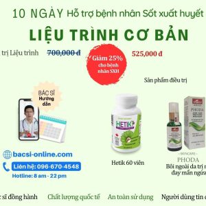 Liệu trình 10 ngày cho bệnh nhân Sốt xuất huyết - Mô tả liệu trình