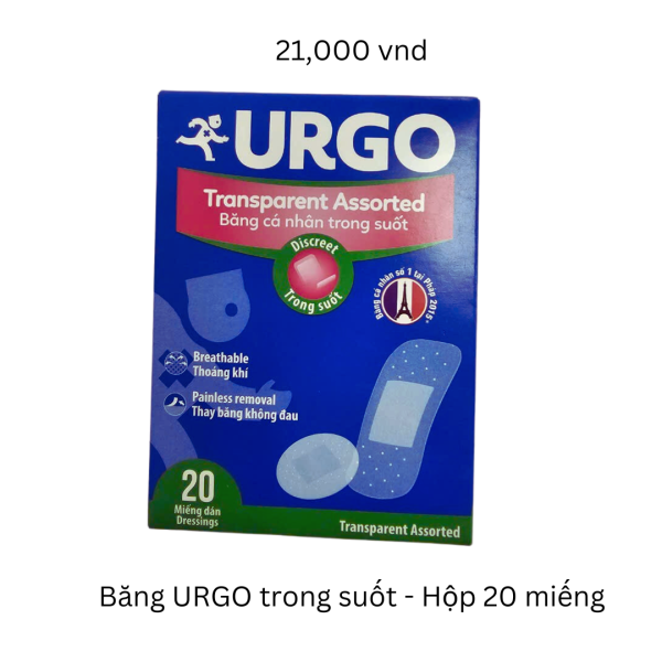 Urgo Transparent Assorted hộp 20 miếng - Hình ảnh 2